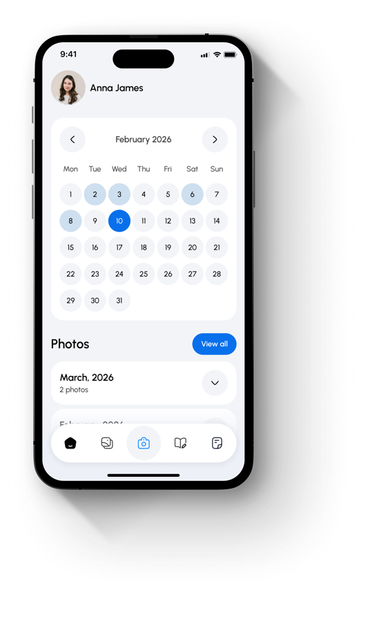 AccuHairate mobile app home screen